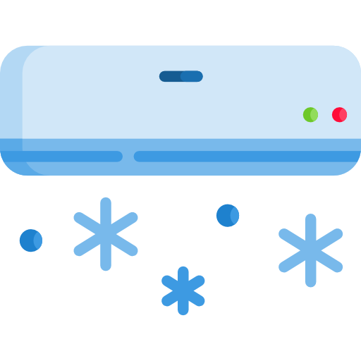 illustration - climatisation et des flacons de neige